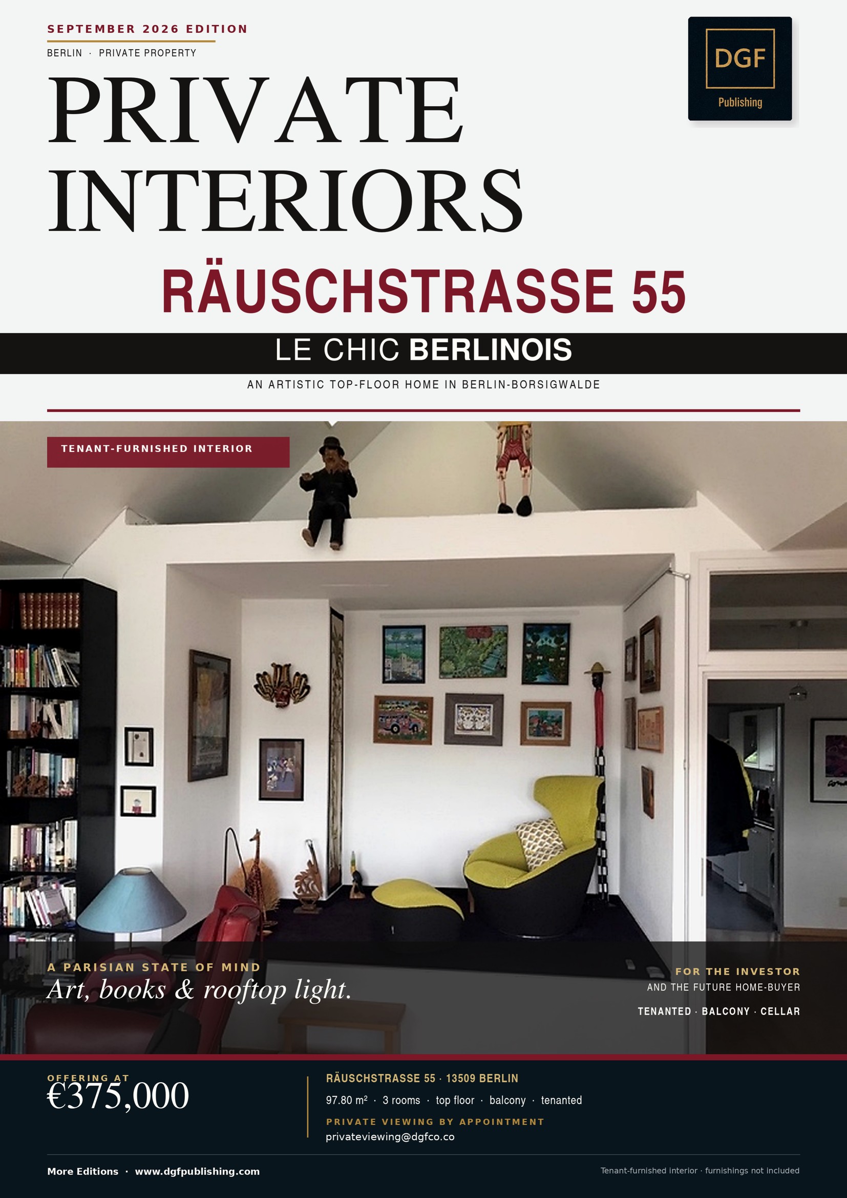 Räuschstraße 55 — Le Chic Berlinois, September 2026 Edition by DGF Publishing.